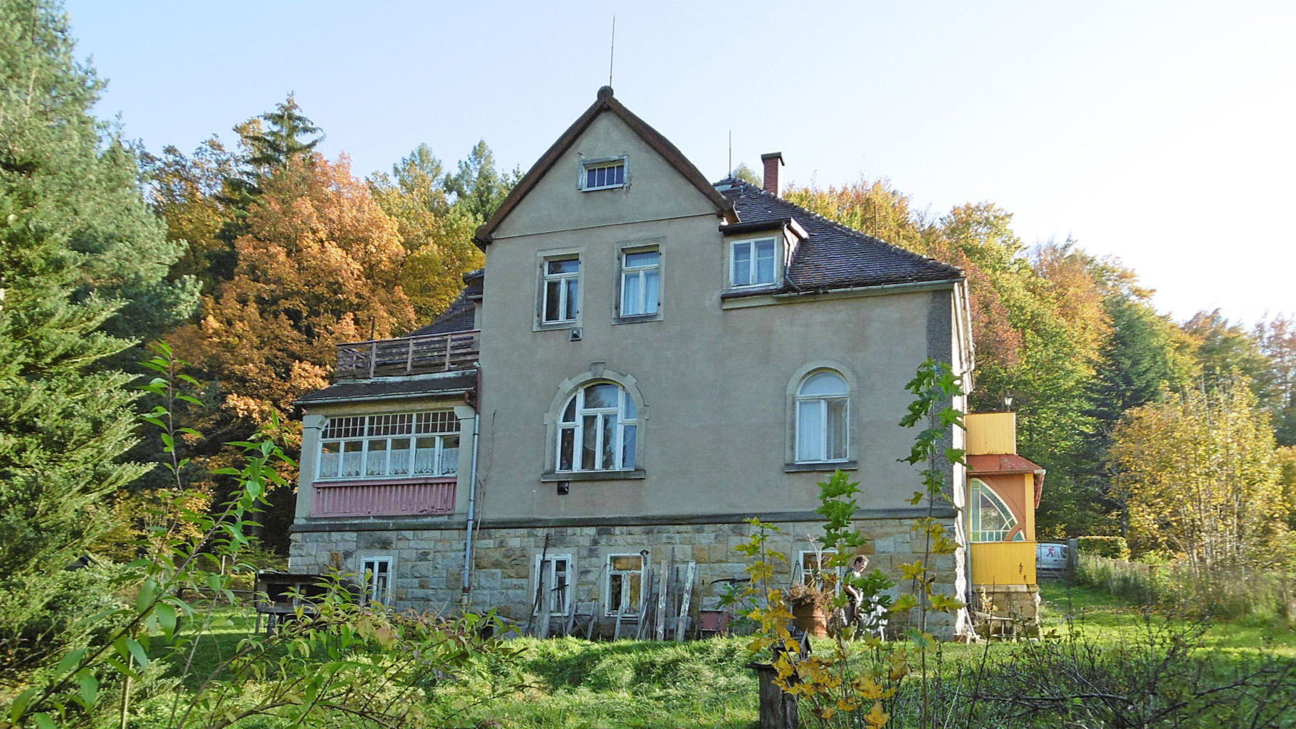 historische Villa an der Grenze zu Tschechischen Republik